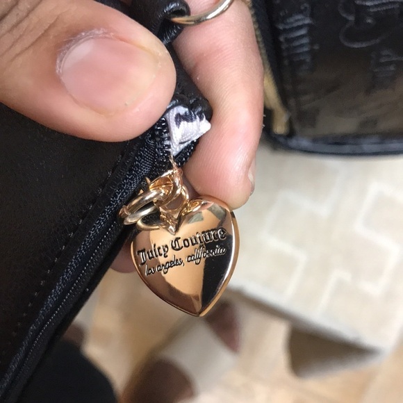 Juicy Couture Monogram Mini Black Pink White Leather Backbag